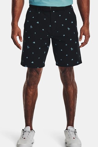 Picture of Under Armour zns Men's UA Drive Printed Taper Shorts - Black / Blue Foam 001