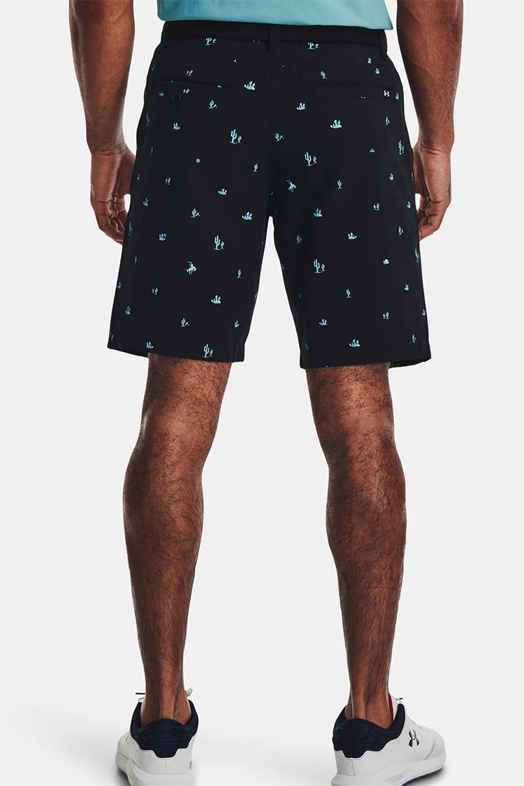 Picture of Under Armour zns Men's UA Drive Printed Taper Shorts - Black / Blue Foam 001