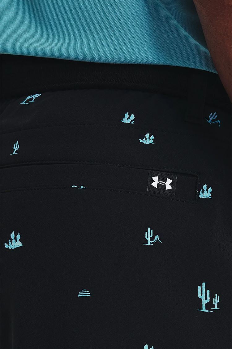 Picture of Under Armour zns Men's UA Drive Printed Taper Shorts - Black / Blue Foam 001