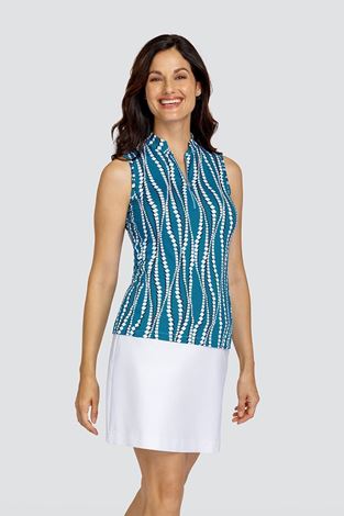 Show details for Tail Ladies Electa Sleeveless Golf Top - Diamond Waves