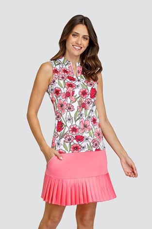 Show details for Tail Ladies Lyon Sleeveless Golf Top - Strawberry Blossoms