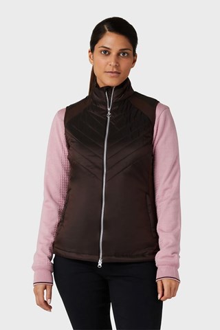 Picture of Callaway zns Ladies Chev Primaloft Gilet / Vest - Chicory Coffee
