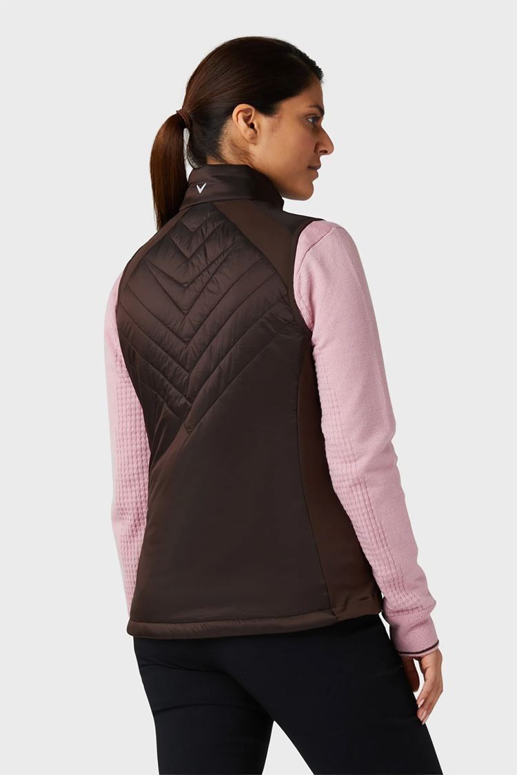 Picture of Callaway Ladies Chev Primaloft Gilet / Vest - Chicory Coffee