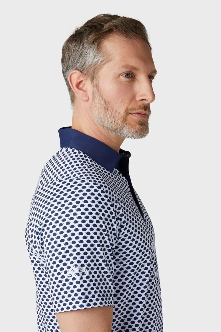 Picture of Callaway zns Men's Hedgehog Print Polo Shirt - Peacoat 410