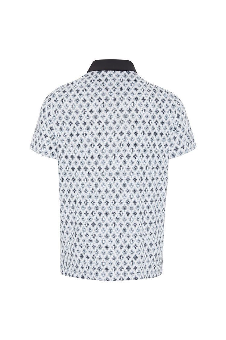Picture of Original ZNS Penguin Men's All Over Atomic Cocktail Print Polo - Caviar