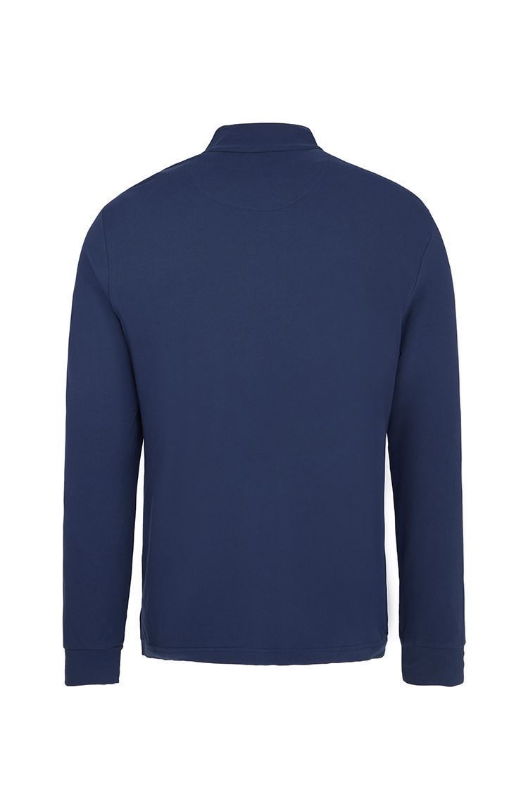 Picture of Original Penguin Men's Heritage Quarter Zip Pullover - Black Iris 417