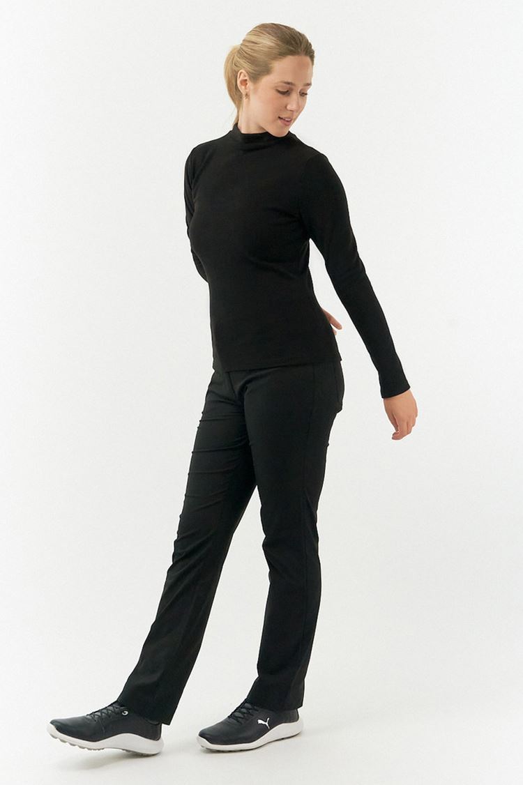 Picture of Pure Golf Ladies Fern Super Soft Mini Mock Neck Top - Black