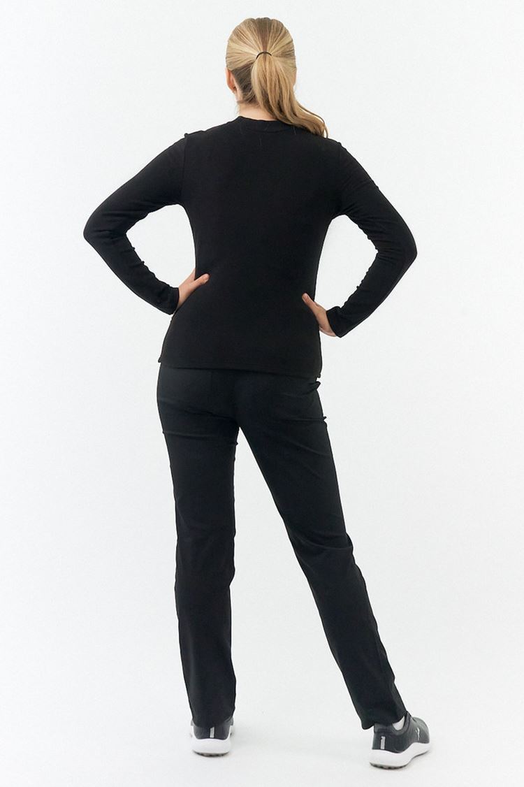 Picture of Pure Golf Ladies Fern Super Soft Mini Mock Neck Top - Black