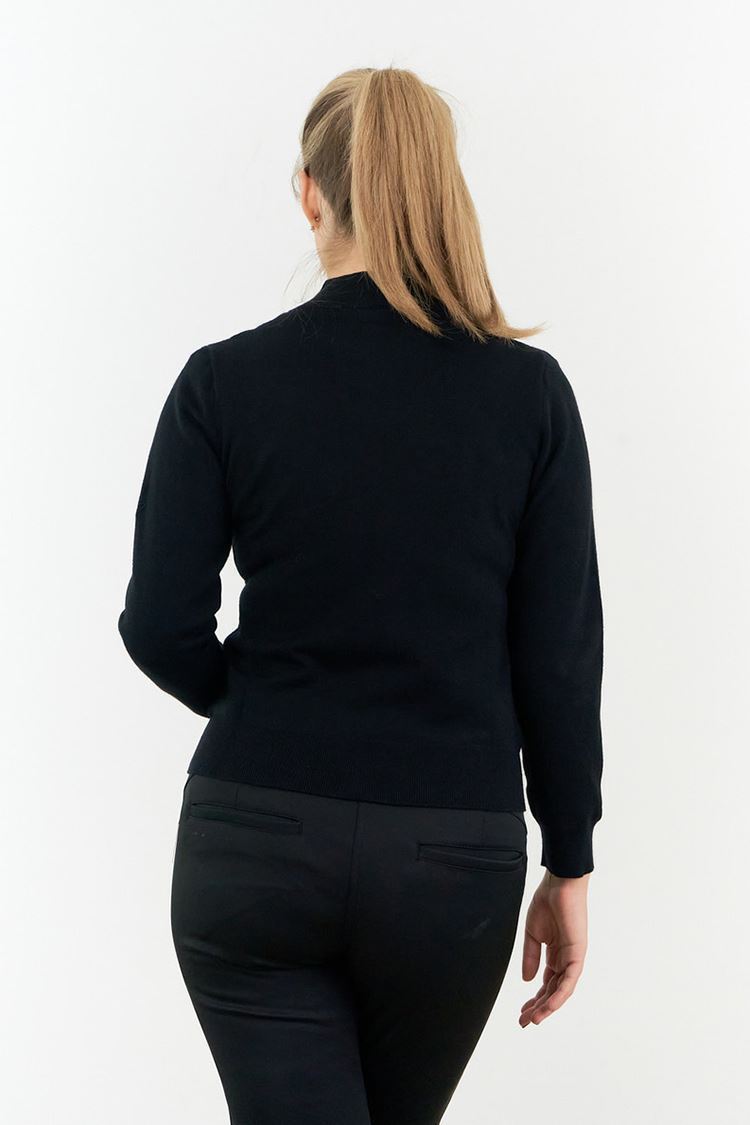 Picture of Pure Golf Ladies Blair Full Zip Lined Cardigan - Black (MEDIUM ONLY)