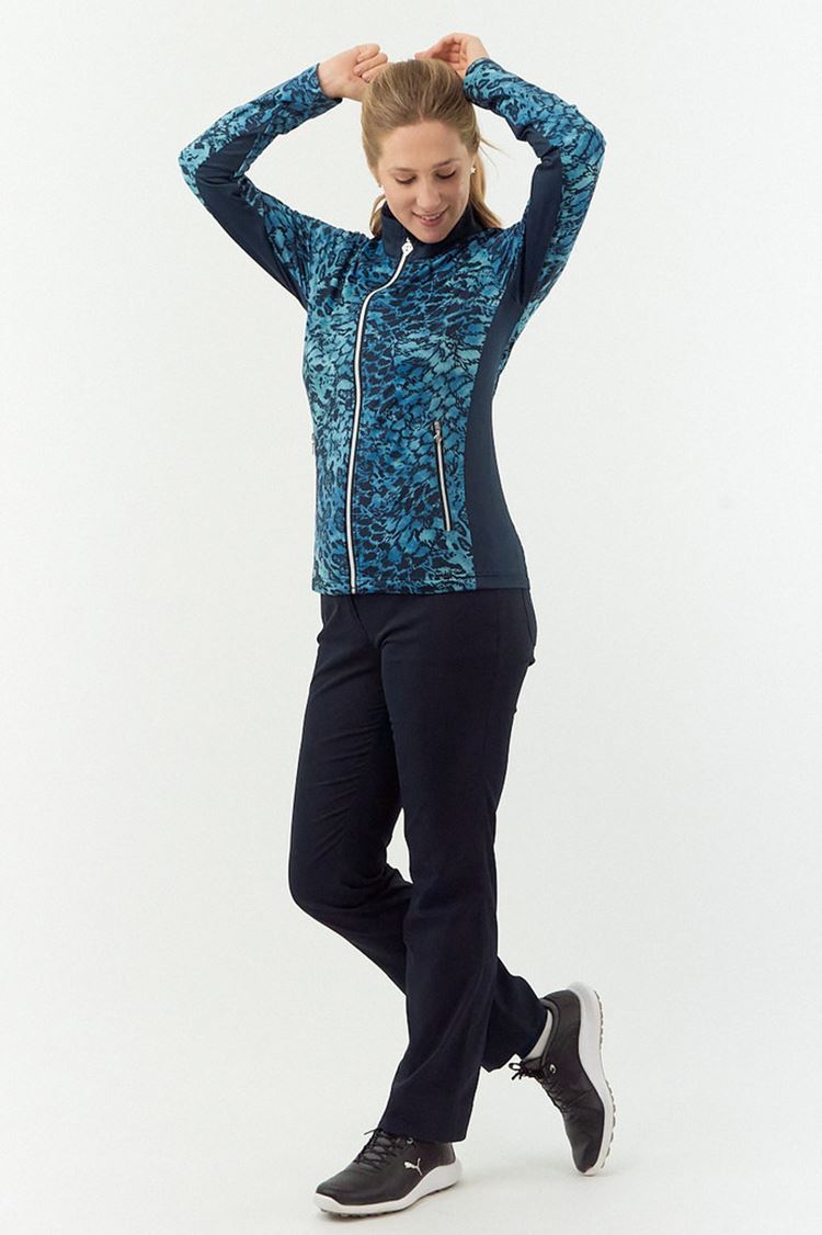 Picture of Pure Golf zns Ladies Auttie Winter Weight Jacket - Tourmaline Leopard