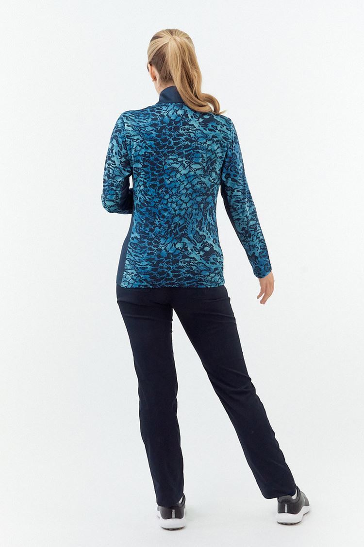 Picture of Pure Golf zns Ladies Auttie Winter Weight Jacket - Tourmaline Leopard