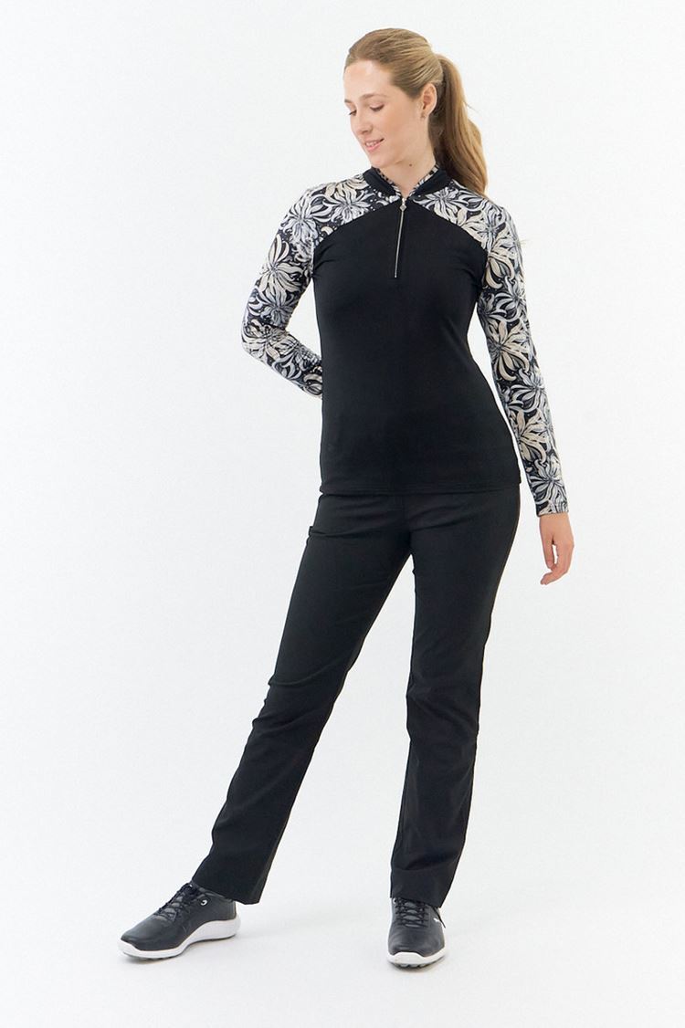 Picture of Pure Golf Ladies Maple Long Sleeve Zip Top - Champagne Orchid