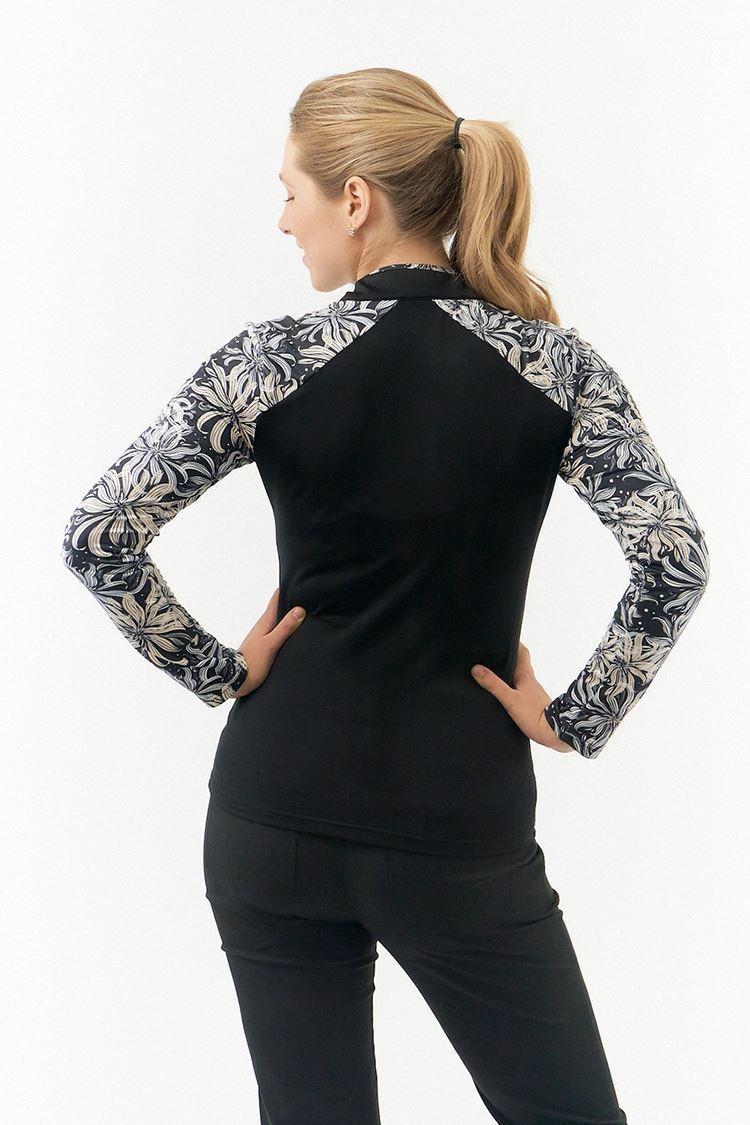 Picture of Pure Golf Ladies Maple Long Sleeve Zip Top - Champagne Orchid