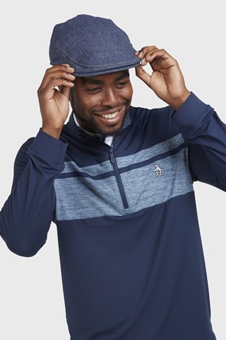 Picture of Original Penguin zns Men's Heavy Weight Flat Cap - Black Iris