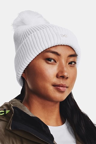 Picture of Under Armour zns Women's UA Halftime Pom Beanie - White 100