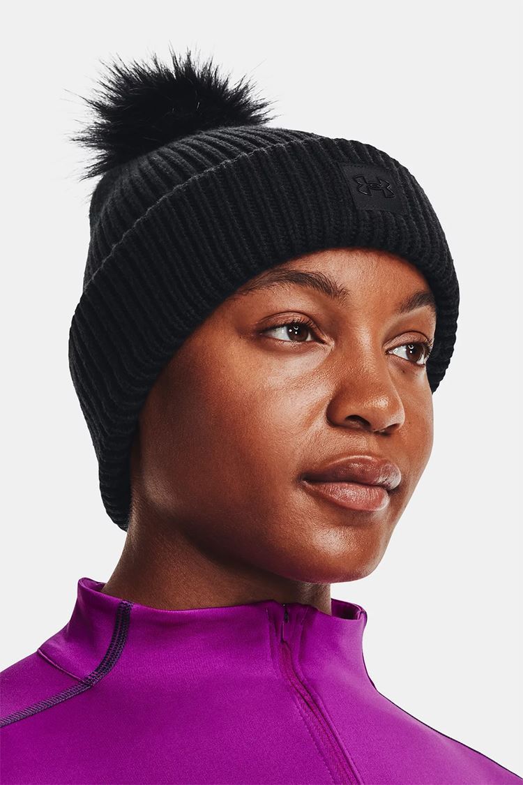 Picture of Under Armour zns Women's UA Halftime Pom Beanie - Black 001