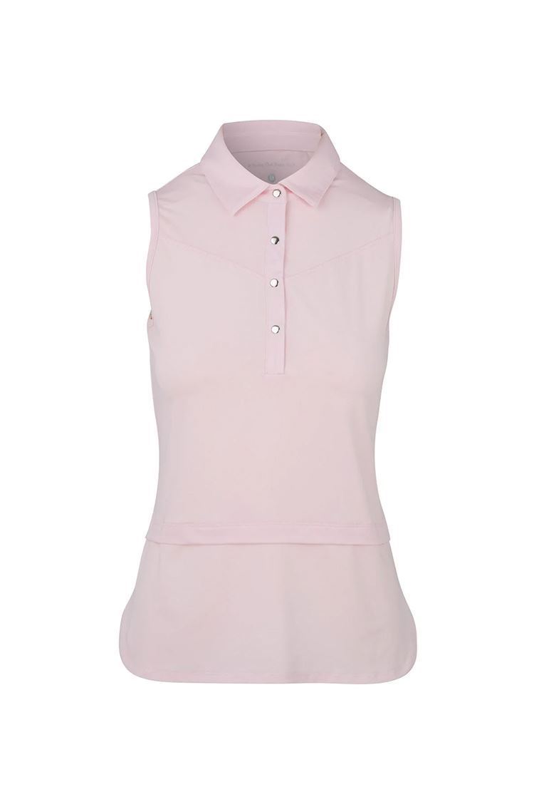 Picture of Swing out Sister Ladies Amelie Sleeveless Polo Shirt - Cherry Blossom
