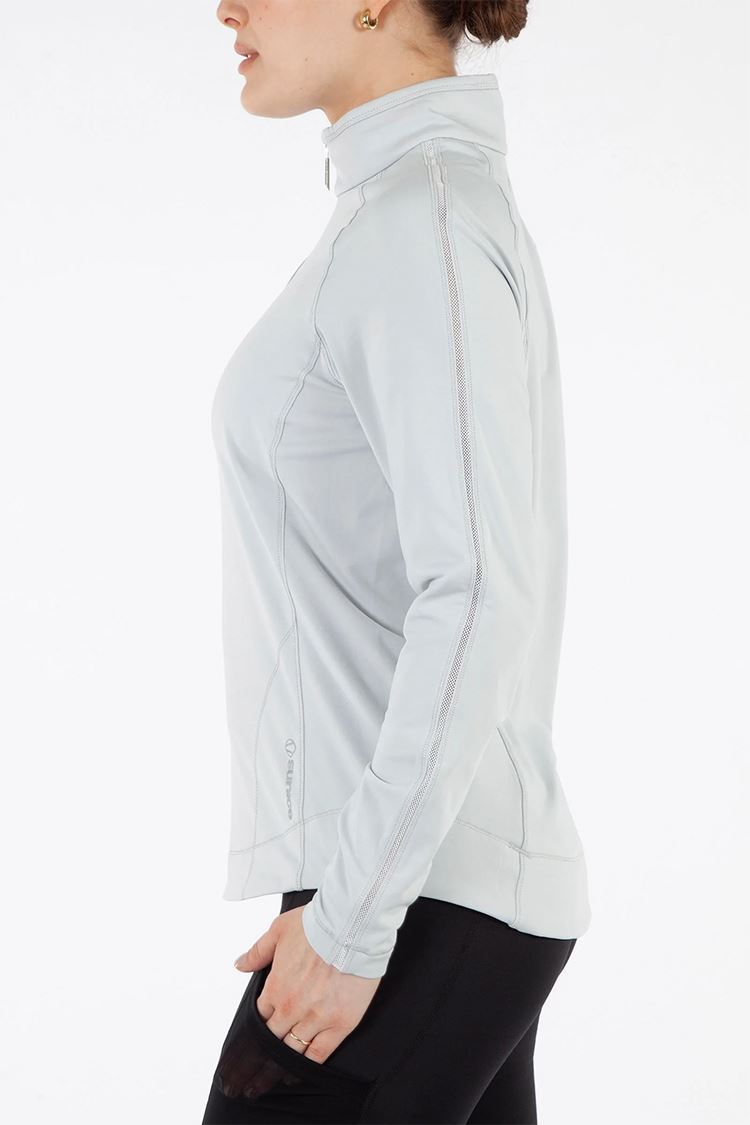 Picture of Sunice Ladies Anna Lightweight Stretch Half Zip - Oyster