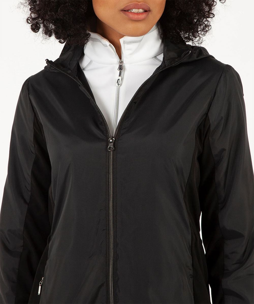 Picture of Sunice Ladies Blair Windwear Jacket - Black / Charcoal