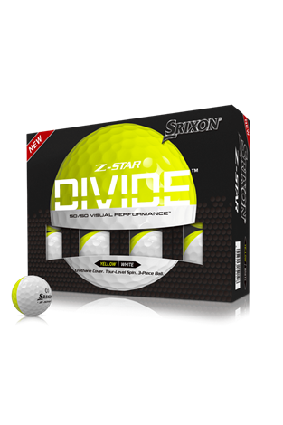 Show details for Srixon Z Star  Divide Golf Balls - Dozen - Yellow / White