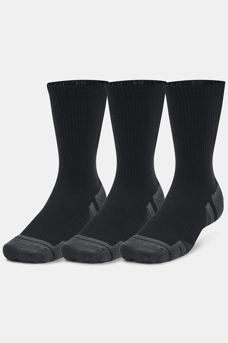 Picture of Under Armour zns Men's UA Performance Tech Crew Socks - 3 Pack - Black / Steel 001