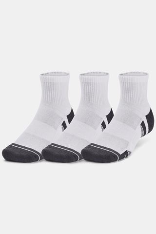 Picture of Under Armour Men's UA Peformance Tech Quarter Socks - 3 Pack - White 100