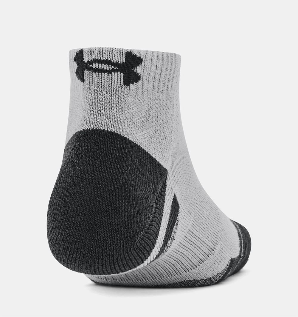 Picture of Under Armour Men's UA Performance Tech Lo Cut Socks - 3 Pack- Mod Grey / White 011