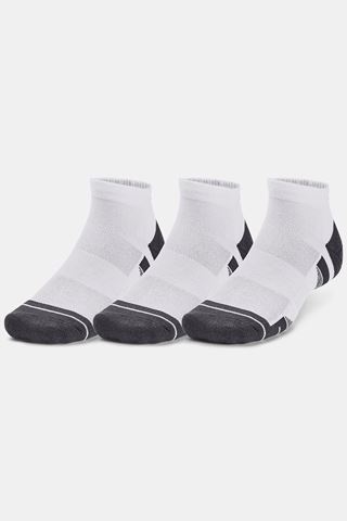 Picture of Under Armour Men's UA Performance Tech Lo Cut Socks - 3 Pack - White 100