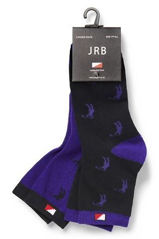 Show details for JRB Ladies Ankle Socks - 2 Pack - Black / Purple