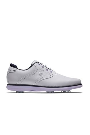 Show details for Footjoy Women's Traditions Golf Shoes - White / Navy / Purple