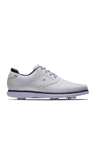 Picture of Footjoy Women's Traditions Golf Shoes - White / Navy / Purple