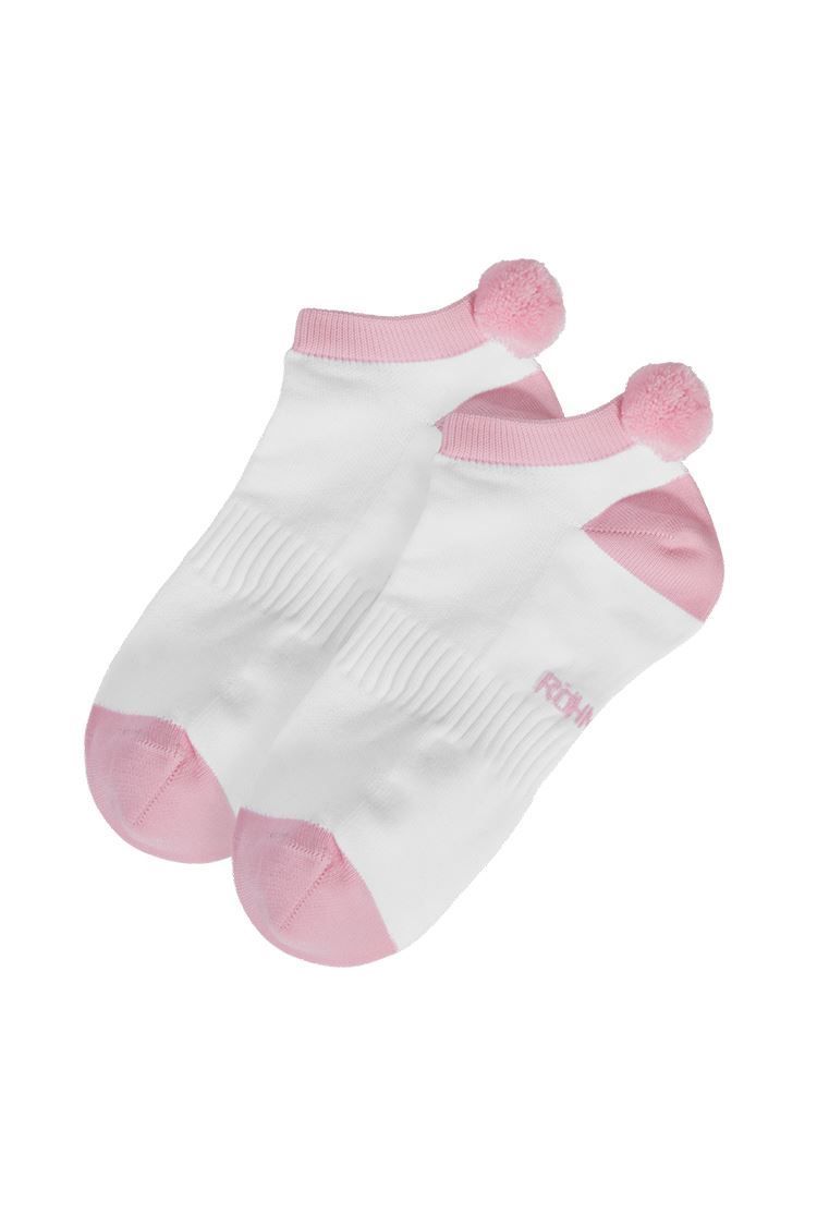 Rohnisch Ladies Functional Pompom Socks - 2 Pack - Orchid Pink - 111131