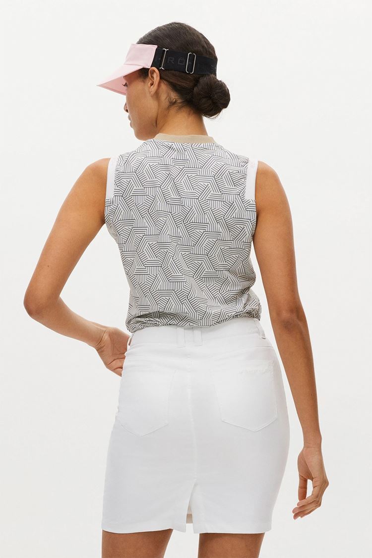 Picture of Rohnisch Ladies Abby Sleeveless Top - Hexagon Beige- XXL ONLY