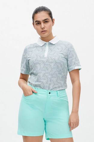Show details for Rohnisch Ladies Abby Polo Shirt - Hexagon Mint - XXL only