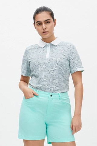 Picture of Rohnisch zns Ladies Abby Polo Shirt - Hexagon Mint - XXL only