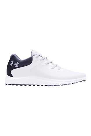 Show details for Under Armour Women's UA Charged Breathe 2 Spikeless Golf Shoes - White / Midnight Navy 101