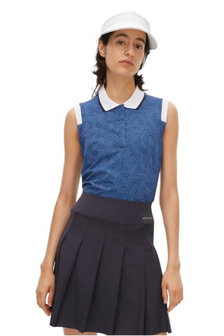 Picture of Rohnisch zns  Ladies Deni Sleeveless Polo Shirt - Hexagon Blue