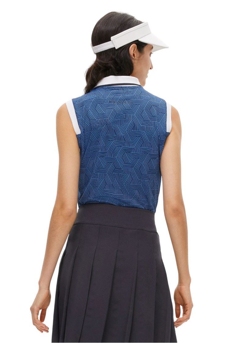 Picture of Rohnisch zns  Ladies Deni Sleeveless Polo Shirt - Hexagon Blue