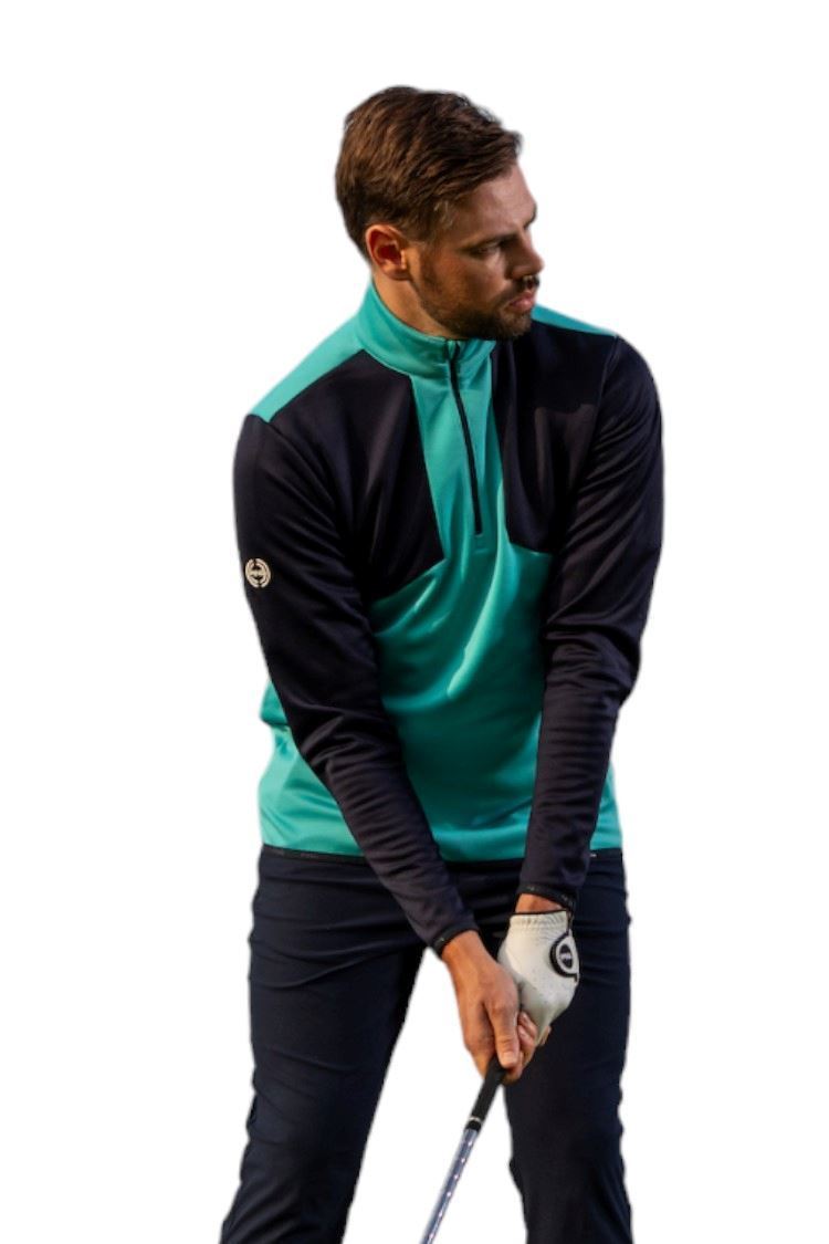 Picture of Ping Men's Keon Colour Block Fleece - Ceramic / Navy - SMALL ONLY