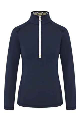 Picture of Swing out Sister Ladies Celeste 1/4 Zip Top - Navy / Sunshine - 3XL ONLY
