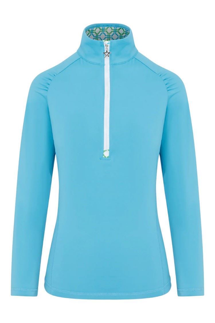 Picture of Swing out Sister Ladies Celeste 1/4 Zip Top - Dazzling Blue