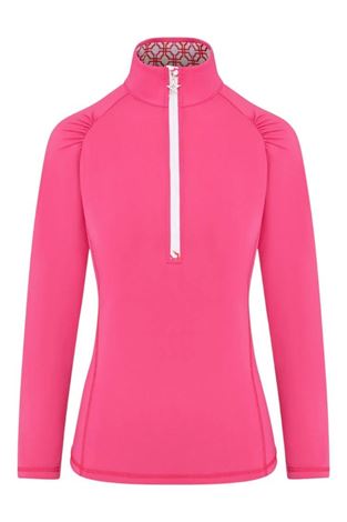 Show details for Swing out Sister Ladies Celeste 1/4 Zip Top - Lush Pink