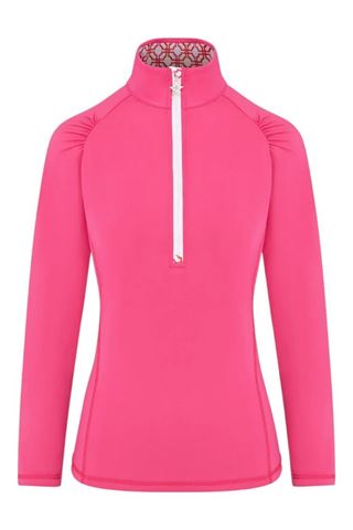 Picture of Swing out Sister Ladies Celeste 1/4 Zip Top - Lush Pink