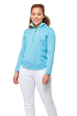 Picture of Swing out Sister Ladies Celeste 1/4 Zip Top - Dazzling Blue