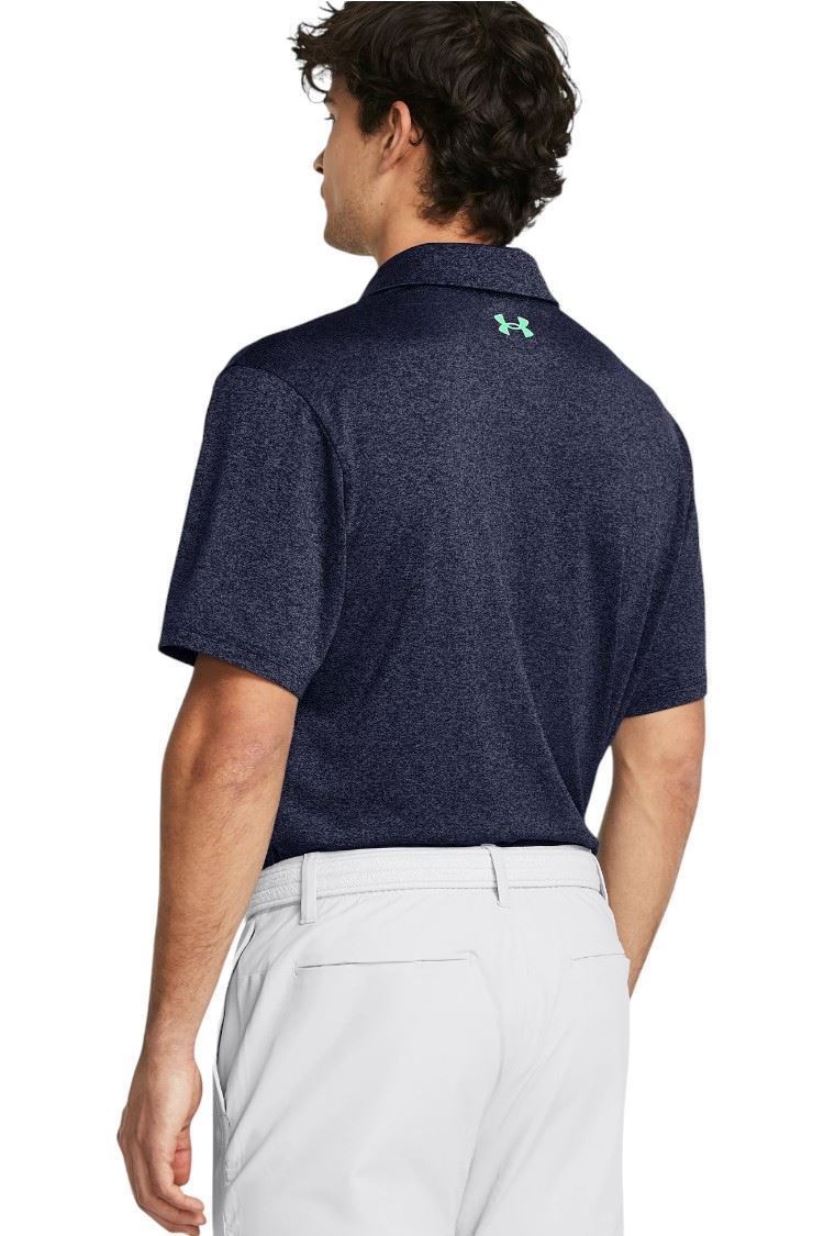Picture of Under Armour Men's UA Playoff 3.0 Stripe Polo - Midnight Navy / Vapor Green - 418
