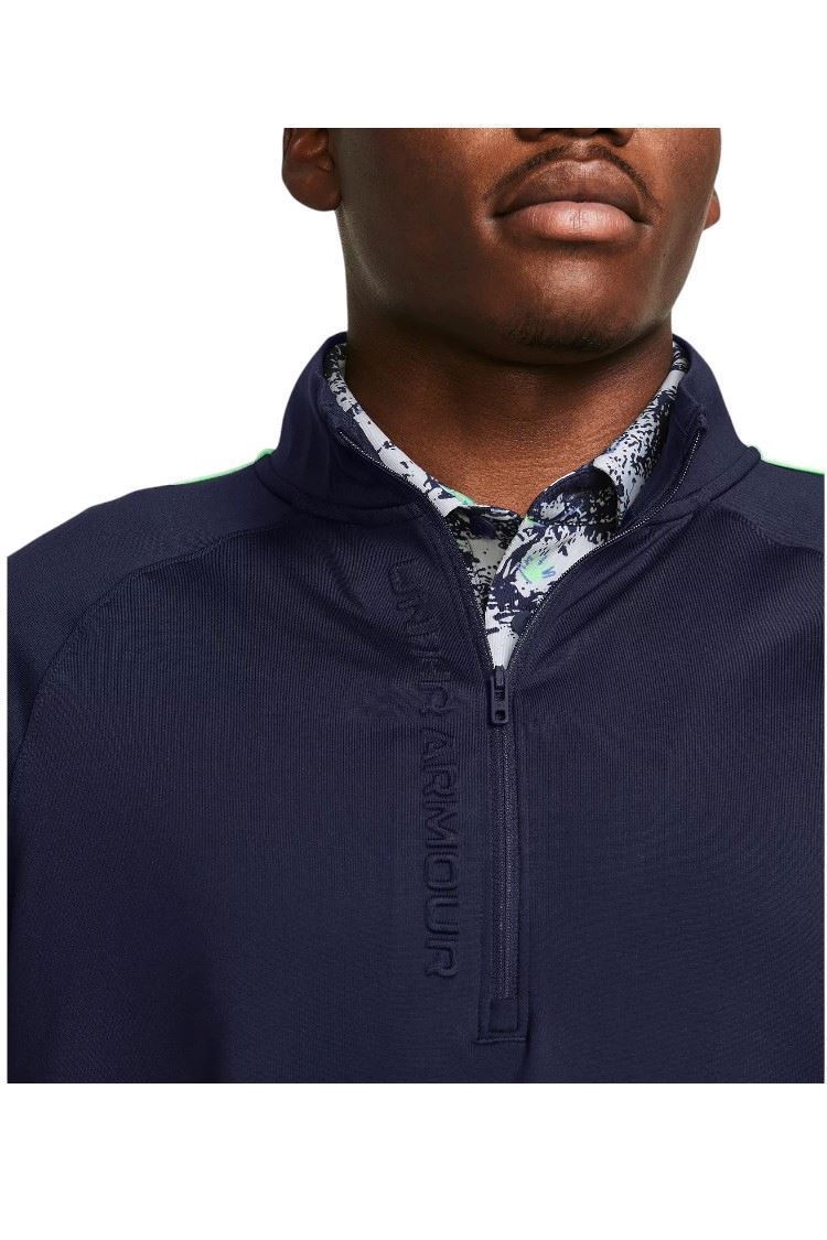 Picture of Under Armour Men's UA Storm Midlayer Half Zip - Midnight Navy / Matrix Green