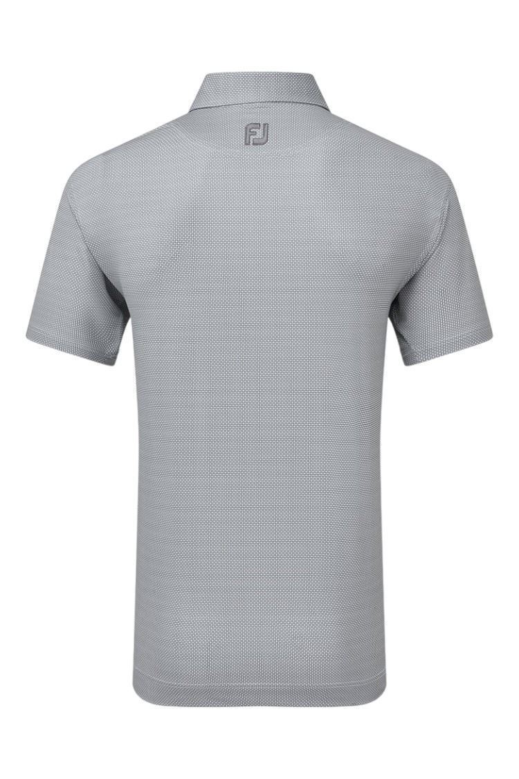 Picture of Footjoy Men's Octagon Print Lisle Polo - White / Grey