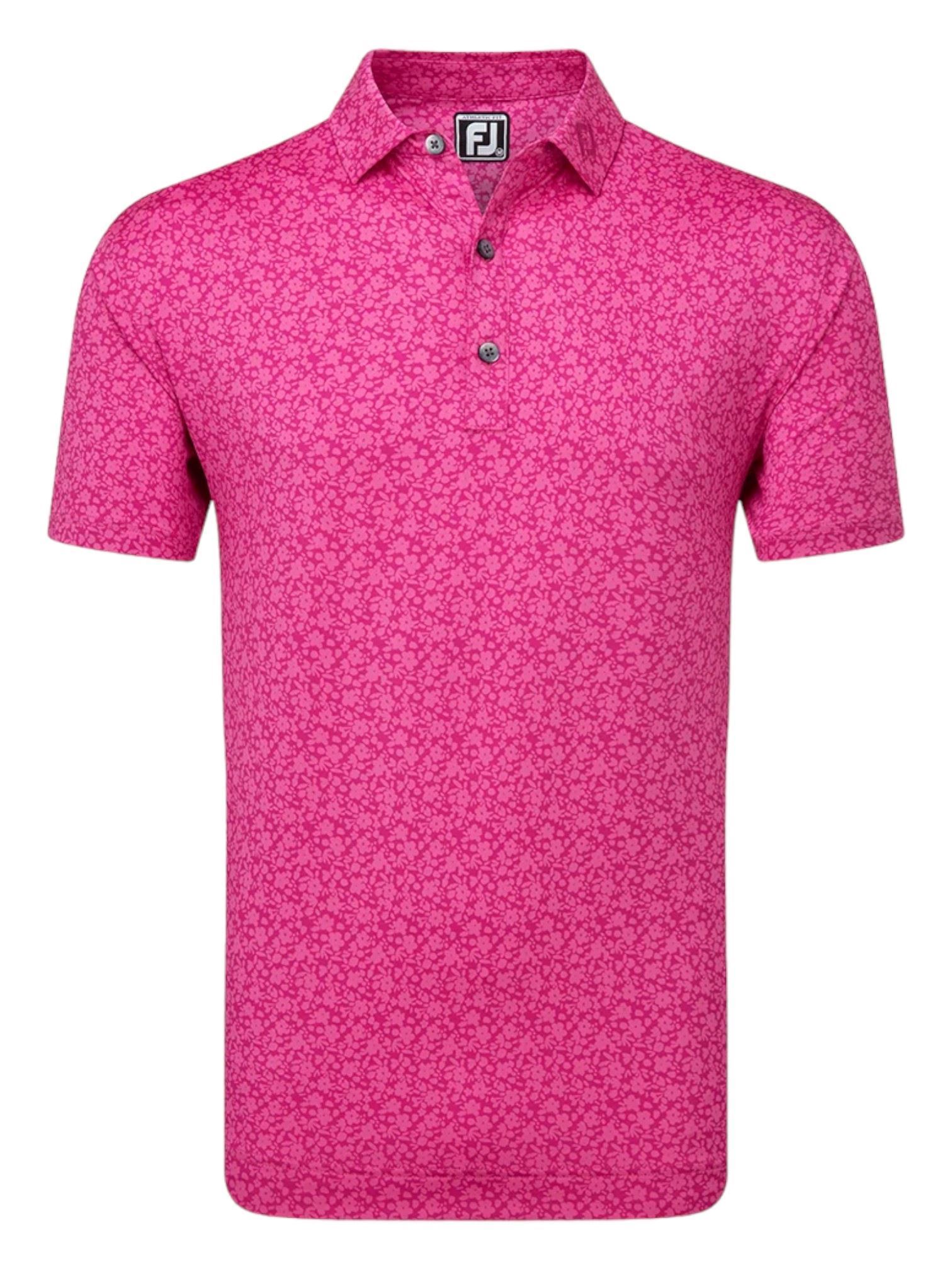 Picture of Footjoy Men's Painted Floral Polo - Berry