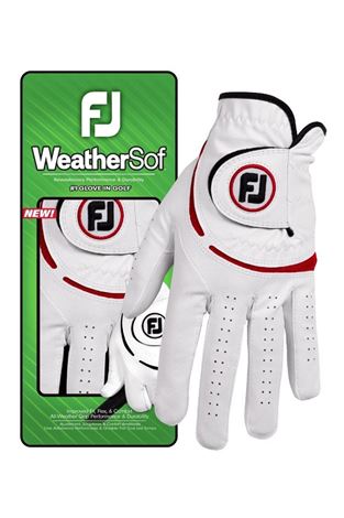 Show details for Footjoy Men's Weathersof Glove - White / Red