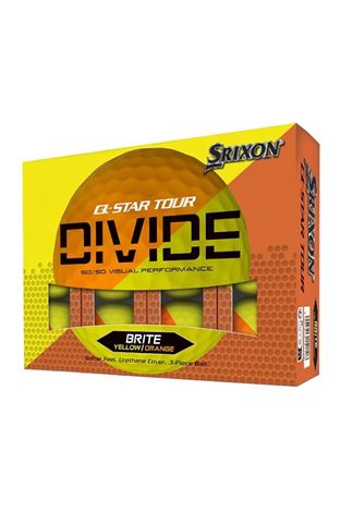 Show details for Srixon Q-Star Tour Divide Golf Balls -Dozen -Brite Yellow / Orange
